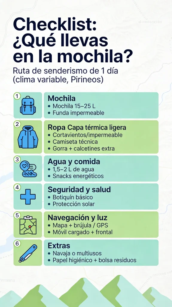 Checklist: Qué llevar en tu mochila de trekking